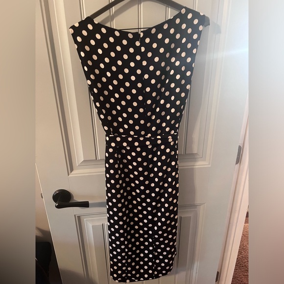 Navy and White Polka Dot Dress - Picture 2 of 4